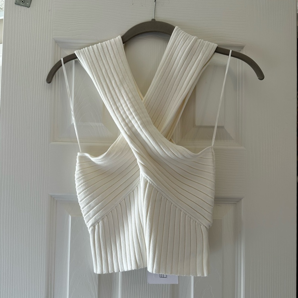 Vici Dolls White knit top NWT - Picture 2 of 4